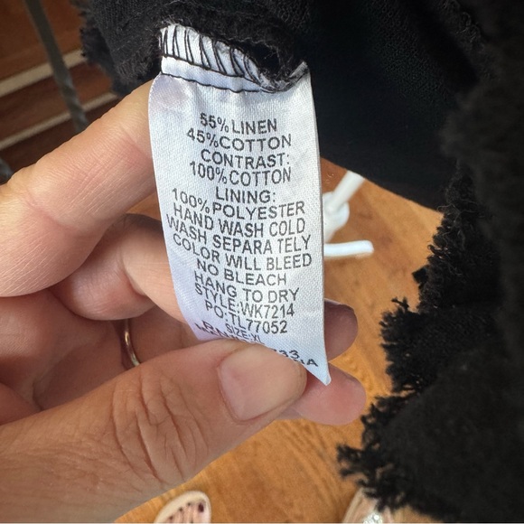 Umgee Black Top with Colorful Embroidered Sleeves - Picture 5 of 7